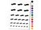 Cute Crooked Arrow Solid Temporary Tattoo Water Resistant Fake Body Art Set Collection